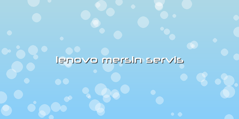 Lenovo Mersin Servis