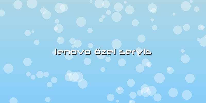 Lenovo özel Servis