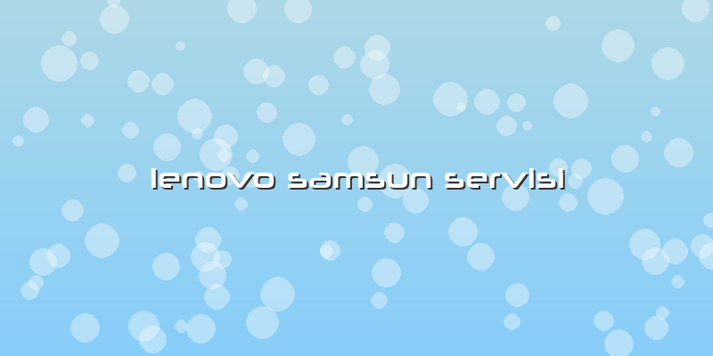 Lenovo Samsun Servisi