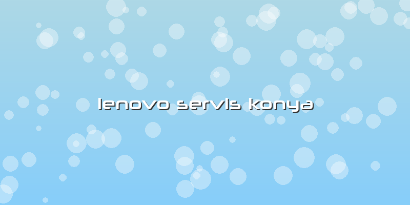 Lenovo Servis Konya