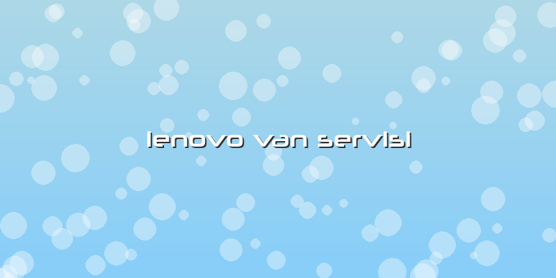 Lenovo Van Servisi
