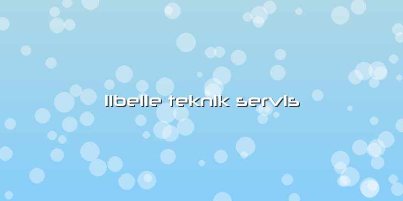 Libelle Teknik Servis