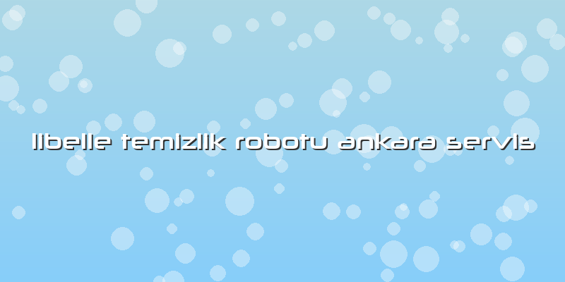 Libelle Temizlik Robotu Ankara Servis