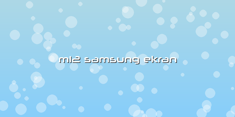 M12 Samsung Ekran