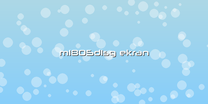 M1805d1sg Ekran