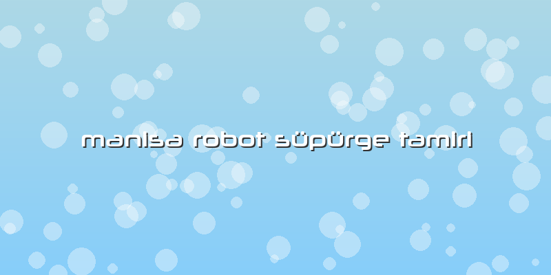 Manisa Robot Süpürge Tamiri