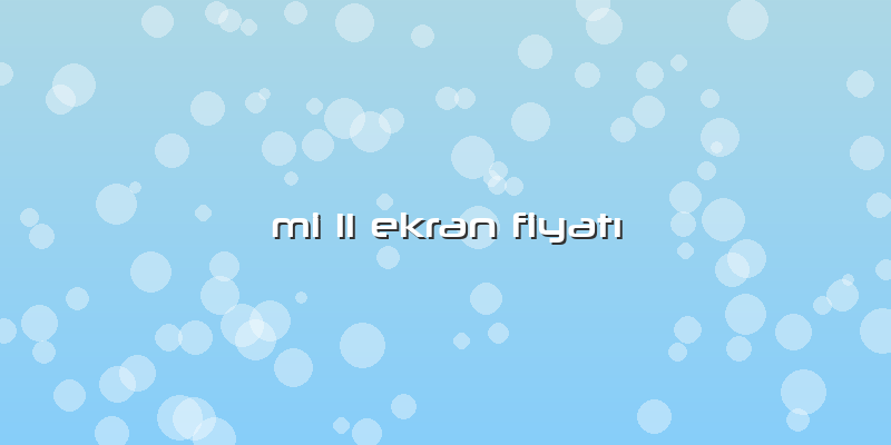 Mi 11 Ekran Fiyatı