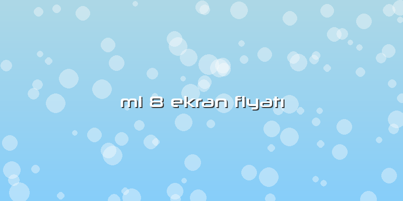 Mi 8 Ekran Fiyatı