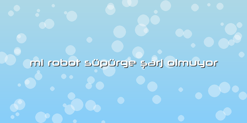 Mi Robot Süpürge şarj Olmuyor