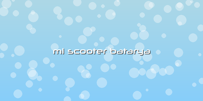 Mi Scooter Batarya