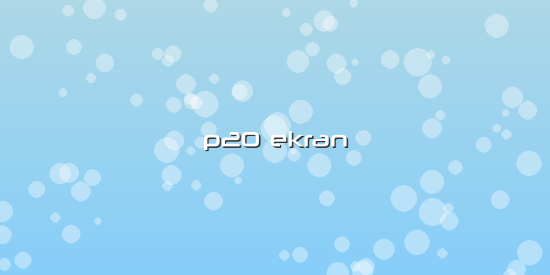 P20 Ekran