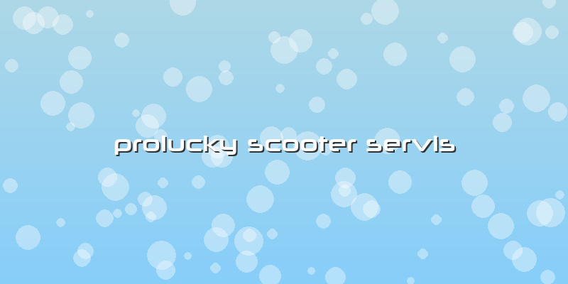Prolucky Scooter Servis