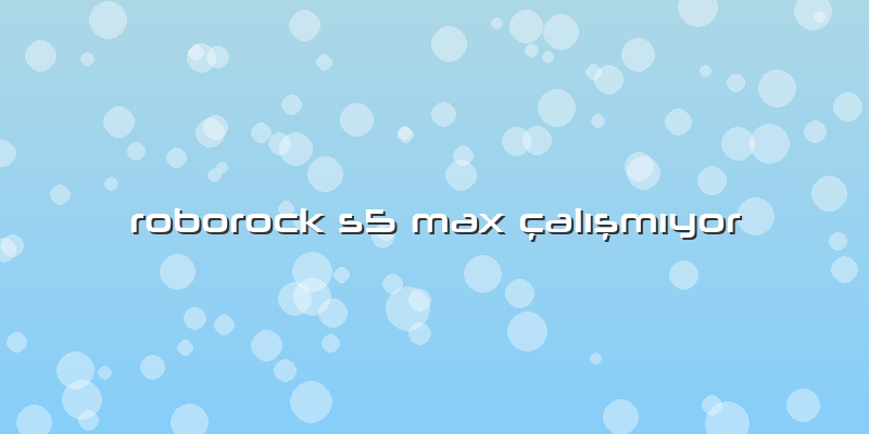 Roborock S5 Max çalışmıyor