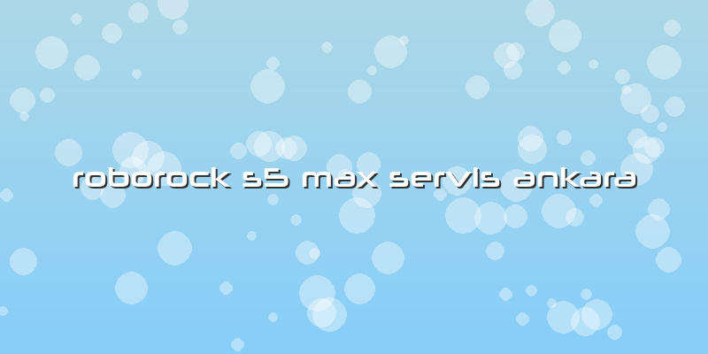 Roborock S5 Max Özel Servis Ankara