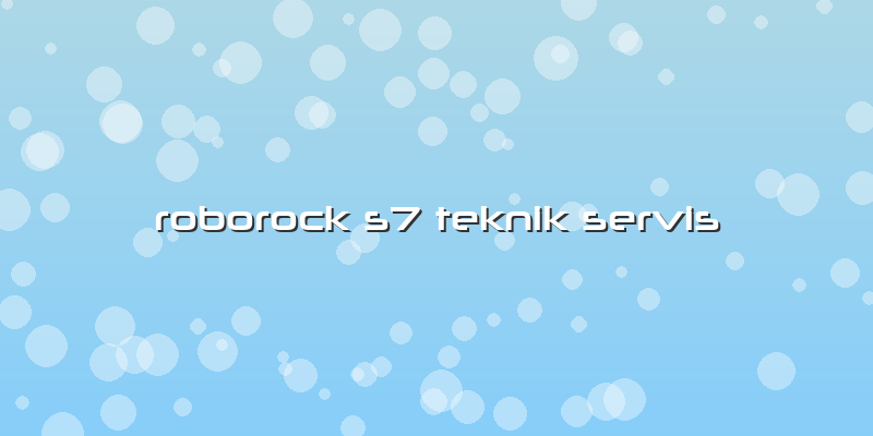 Roborock S7 Özel Teknik Servis