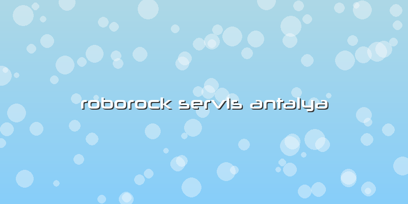 Roborock Özel Servis Antalya