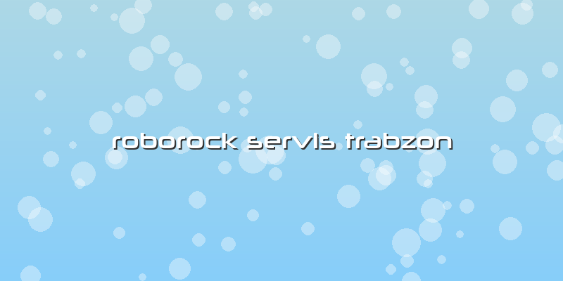 Roborock Servis Özel Trabzon