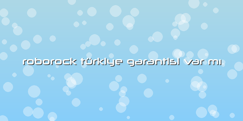 Roborock Türkiye Garantisi Var Mı