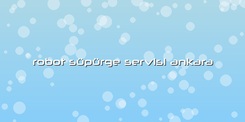 Robot Süpürge Servisi Ankara