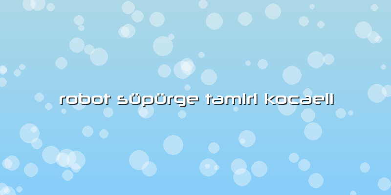 Robot Süpürge Tamiri Kocaeli