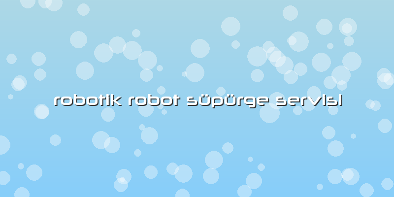 Robotik Robot Süpürge Servisi