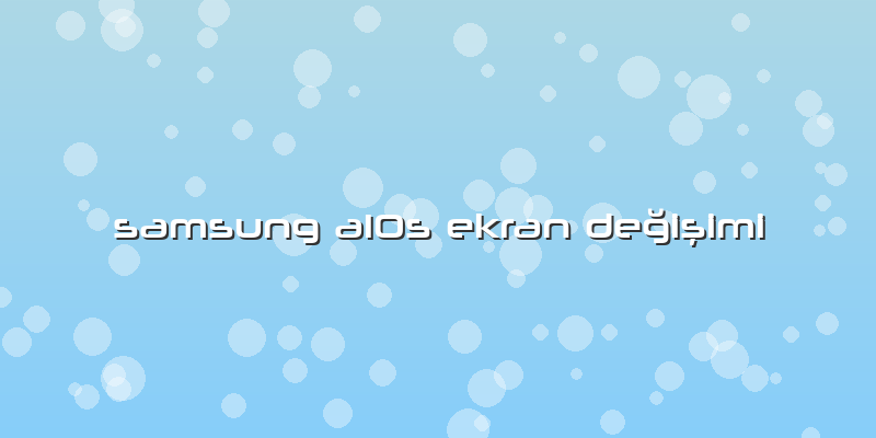 Samsung A10s Ekran Değişimi