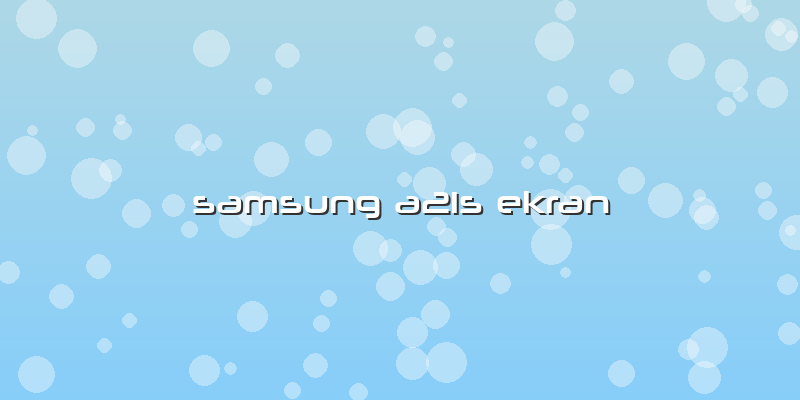 Samsung A21s Ekran