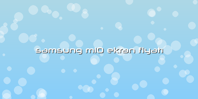Samsung M10 Ekran Fiyatı