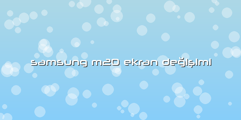 Samsung M20 Ekran Değişimi
