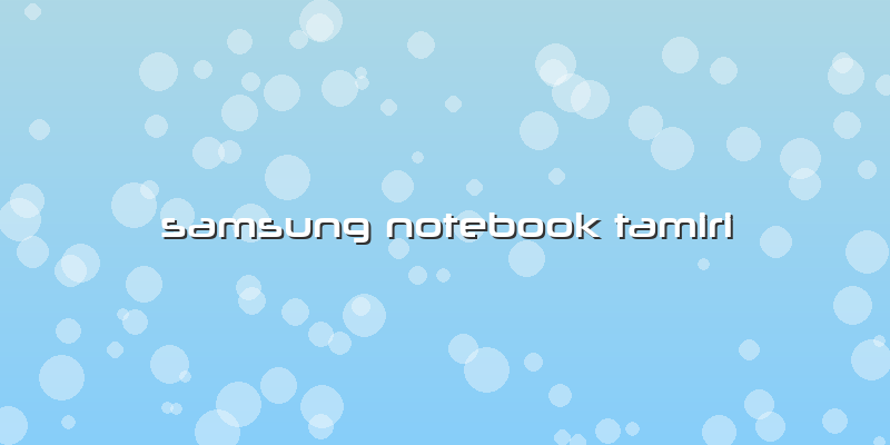 Samsung Notebook Tamiri