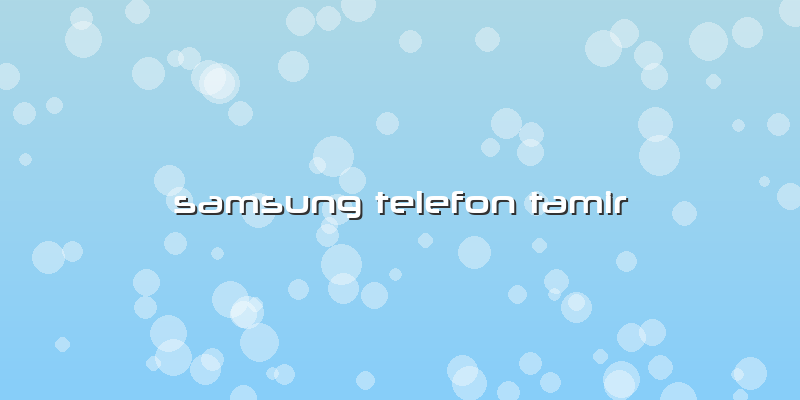 Samsung Telefon Tamir