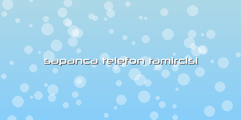 Sapanca Telefon Tamircisi