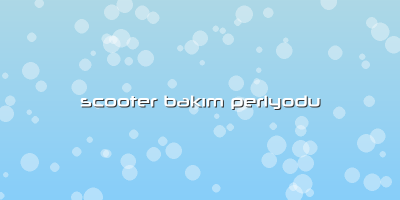Scooter Bakım Periyodu