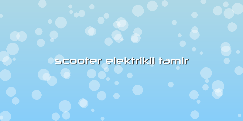 Scooter Elektrikli Tamir