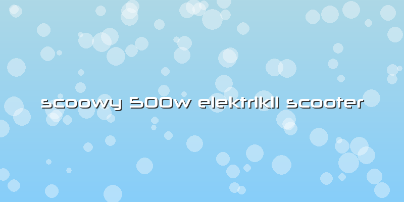 Scoowy 500w Elektrikli Scooter