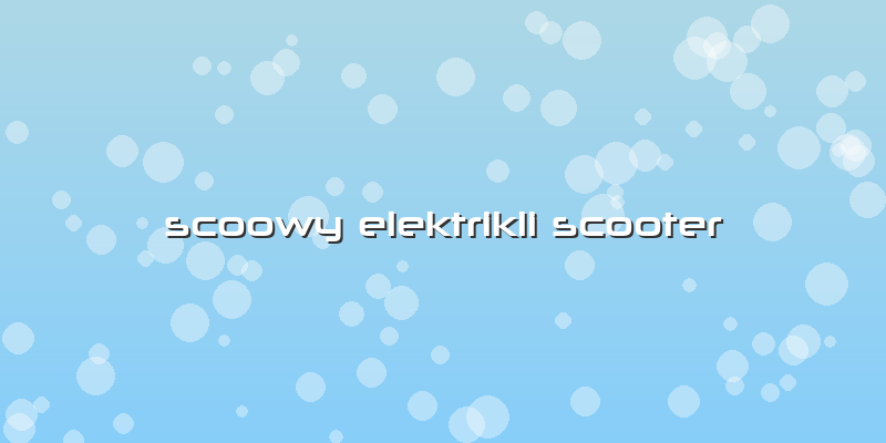 Scoowy Elektrikli Scooter