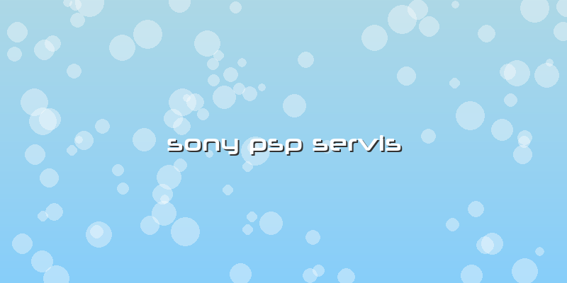 Sony Psp Servis