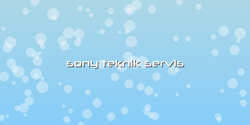 Sony Teknik Servis