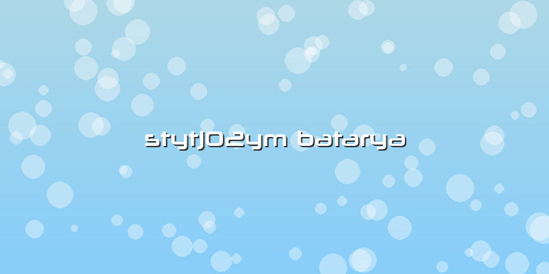 Stytj02ym Batarya
