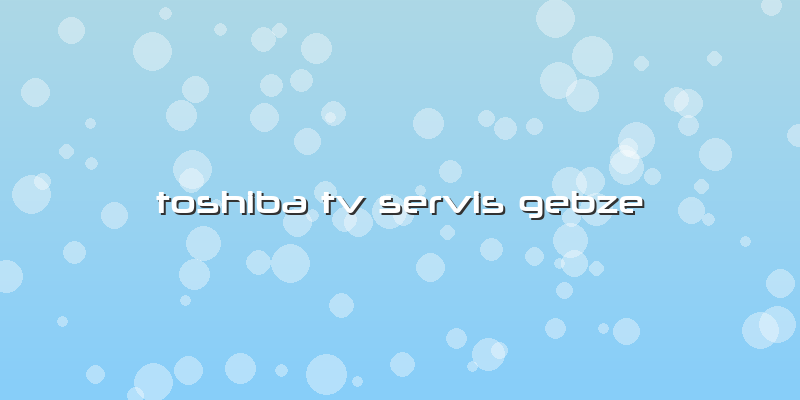 Toshiba Tv Servis Gebze