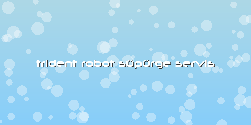 Trident Robot Süpürge Servis