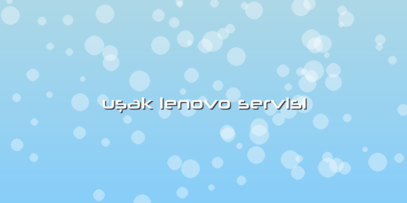 Uşak Lenovo Servisi