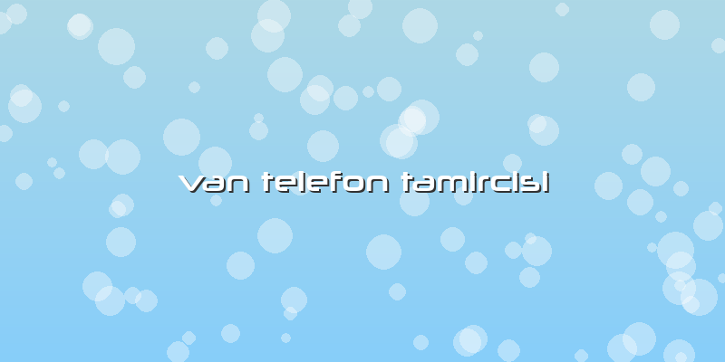 Van Telefon Tamircisi
