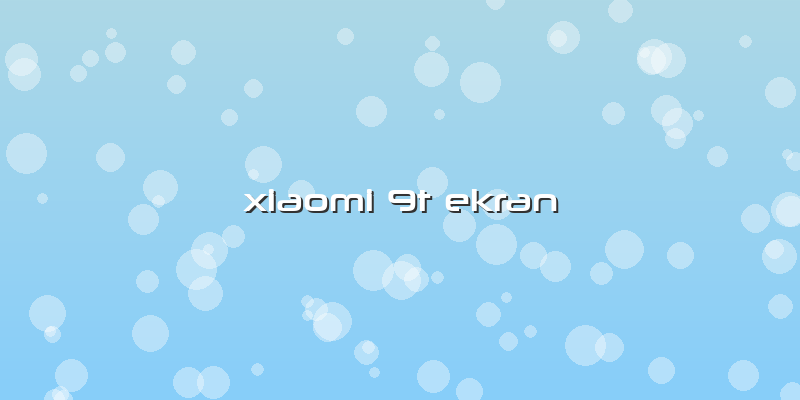 Xiaomi 9t Ekran