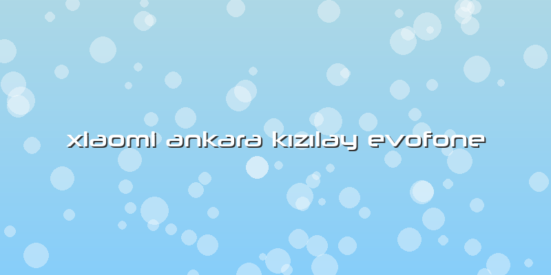 Xiaomi Ankara Kızılay Evofone