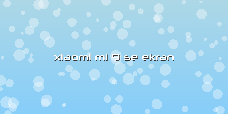 Xiaomi Mi 9 Se Ekran