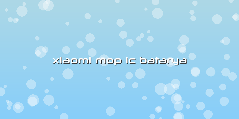 Xiaomi Mop 1c Batarya