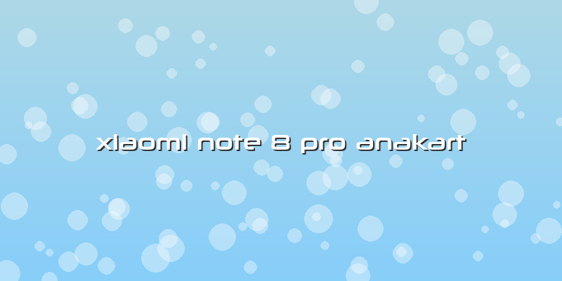 Xiaomi Note 8 Pro Anakart