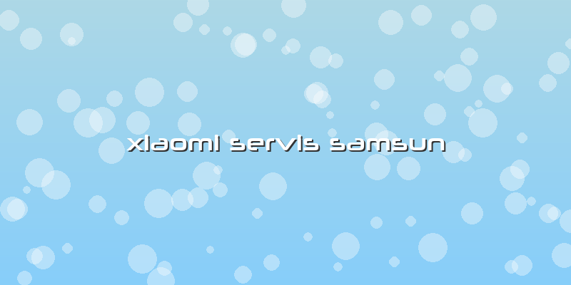Xiaomi Servis Samsun