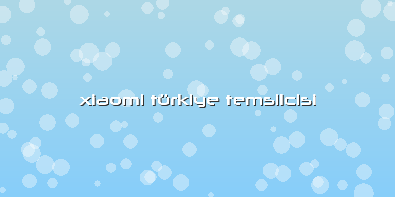 Xiaomi Türkiye Temsilcisi